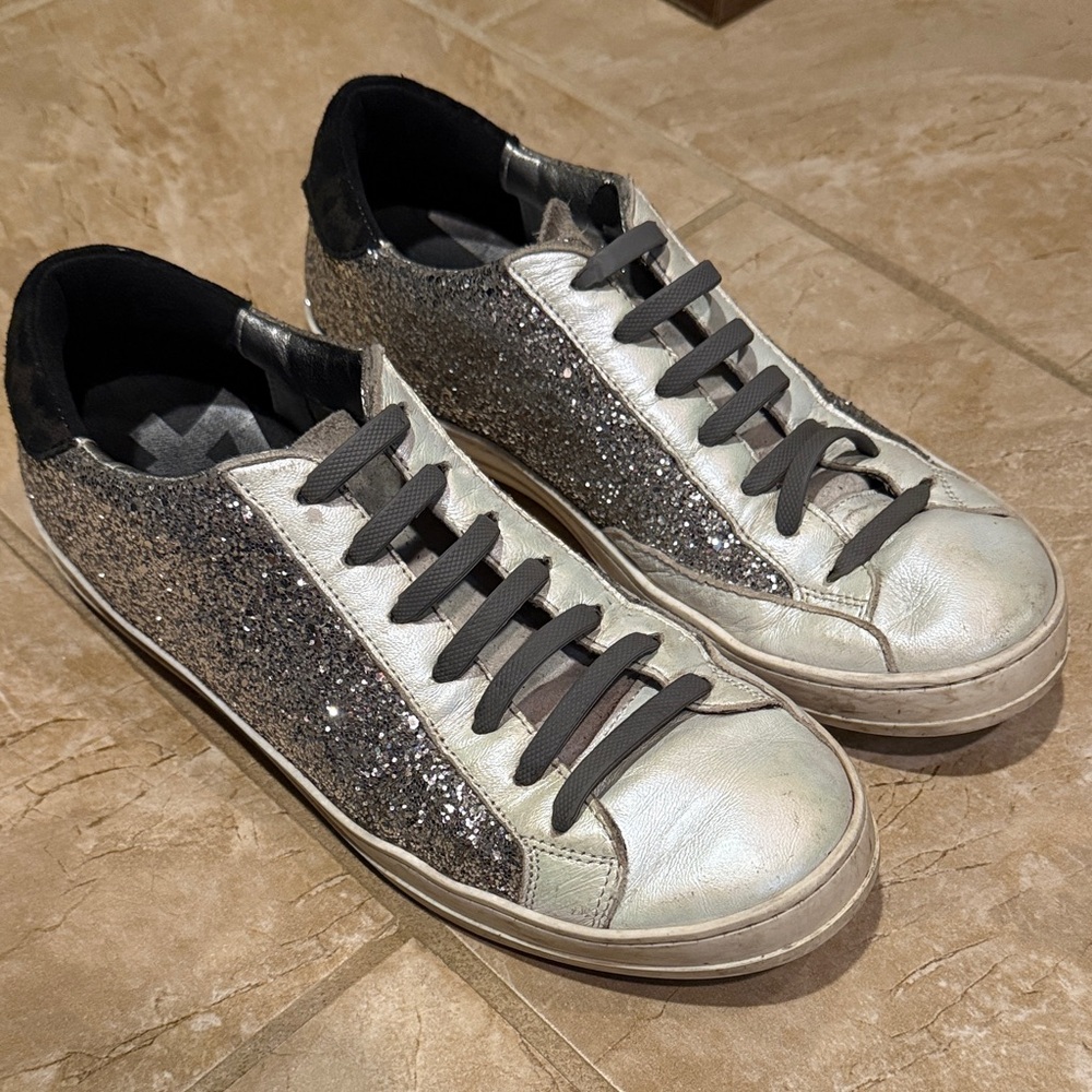 Silver Glitter Sneakers